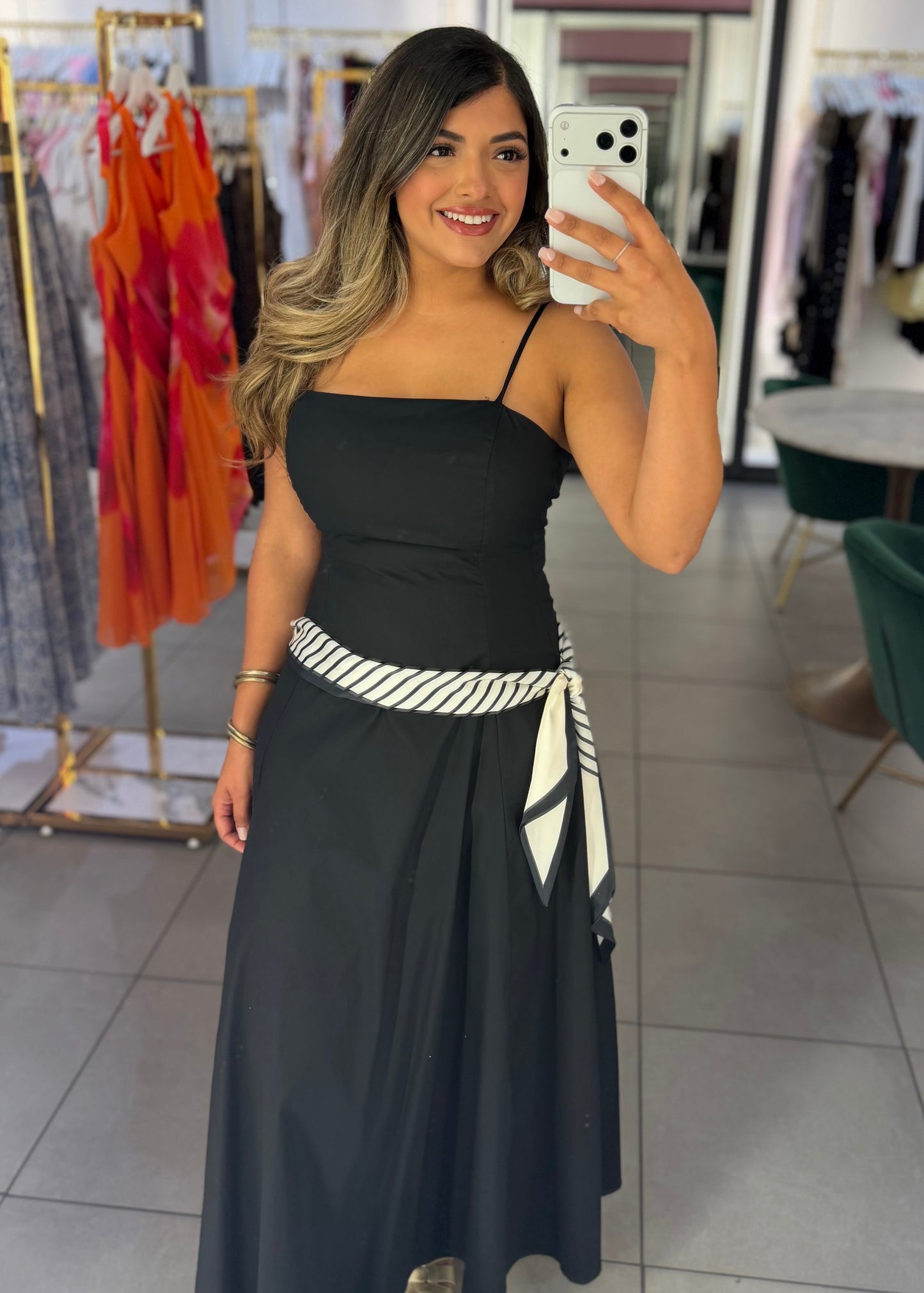 Kayla Scarf Midi Dress