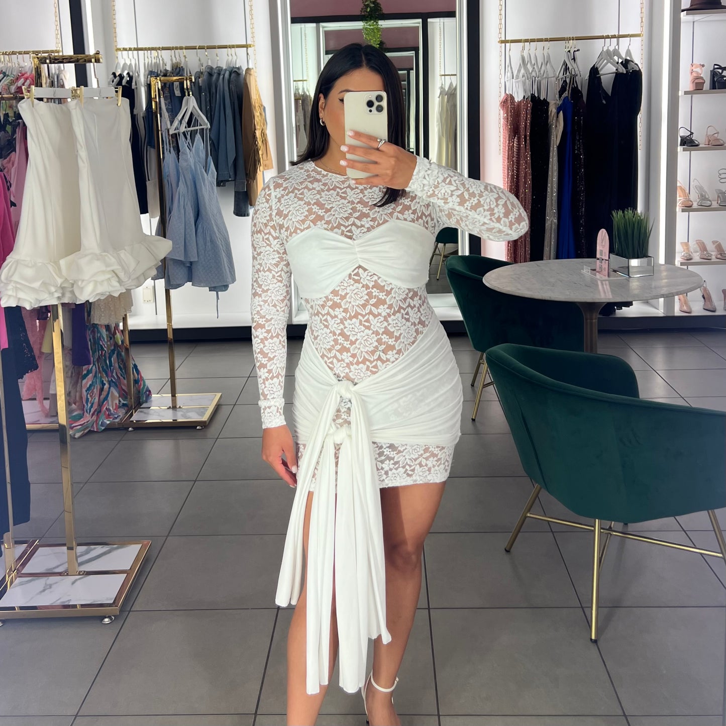 Gia Lace Mini Dress-More colors