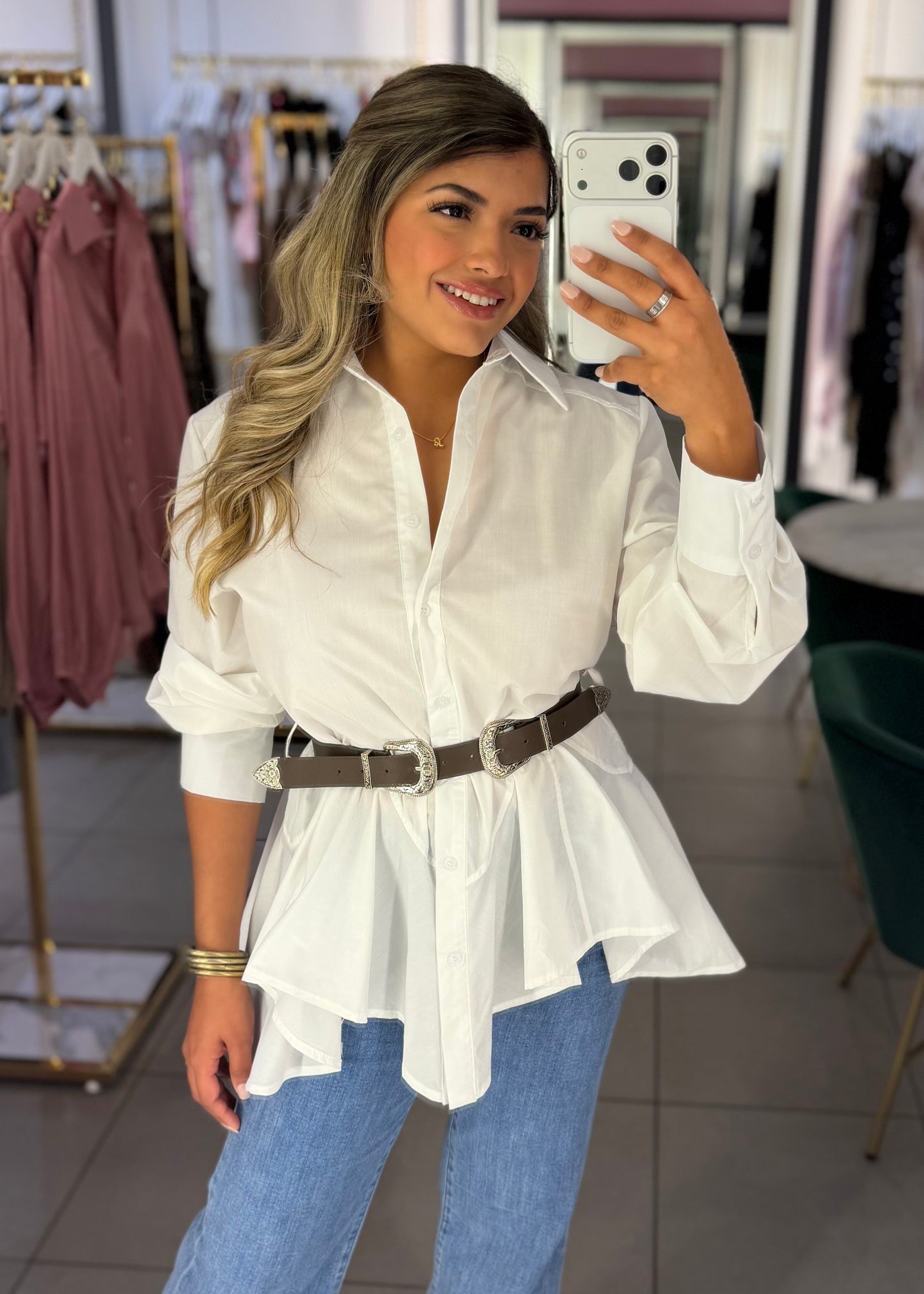 Gracelyn Belted Top