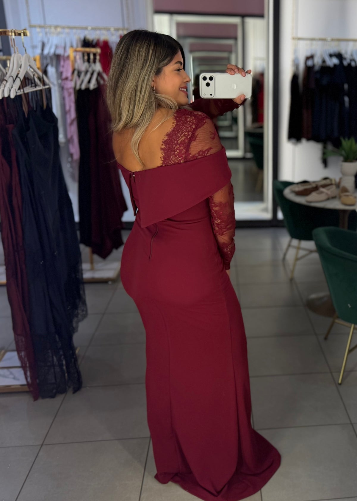Sylvia Lace Sleeve Formal
