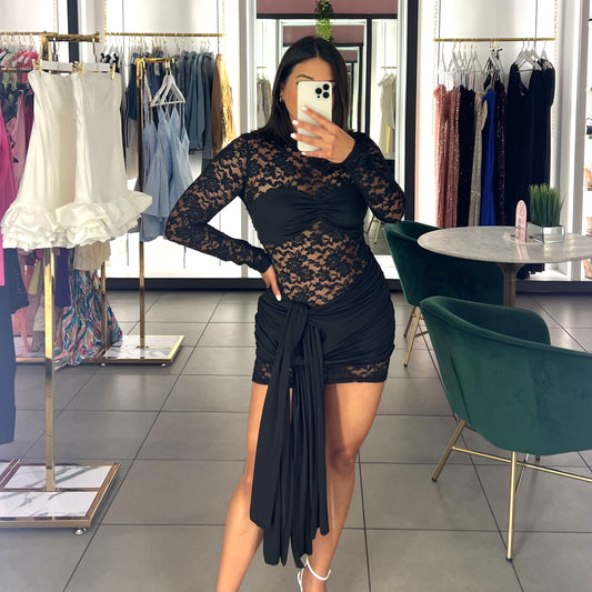 Gia Lace Mini Dress-More colors
