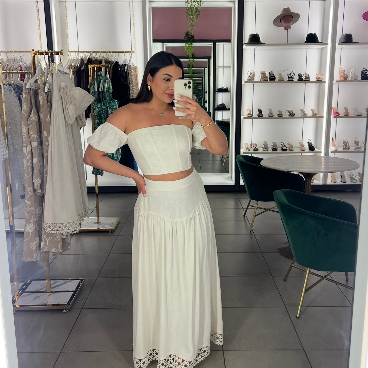 Beachy Skirt Set-Beige