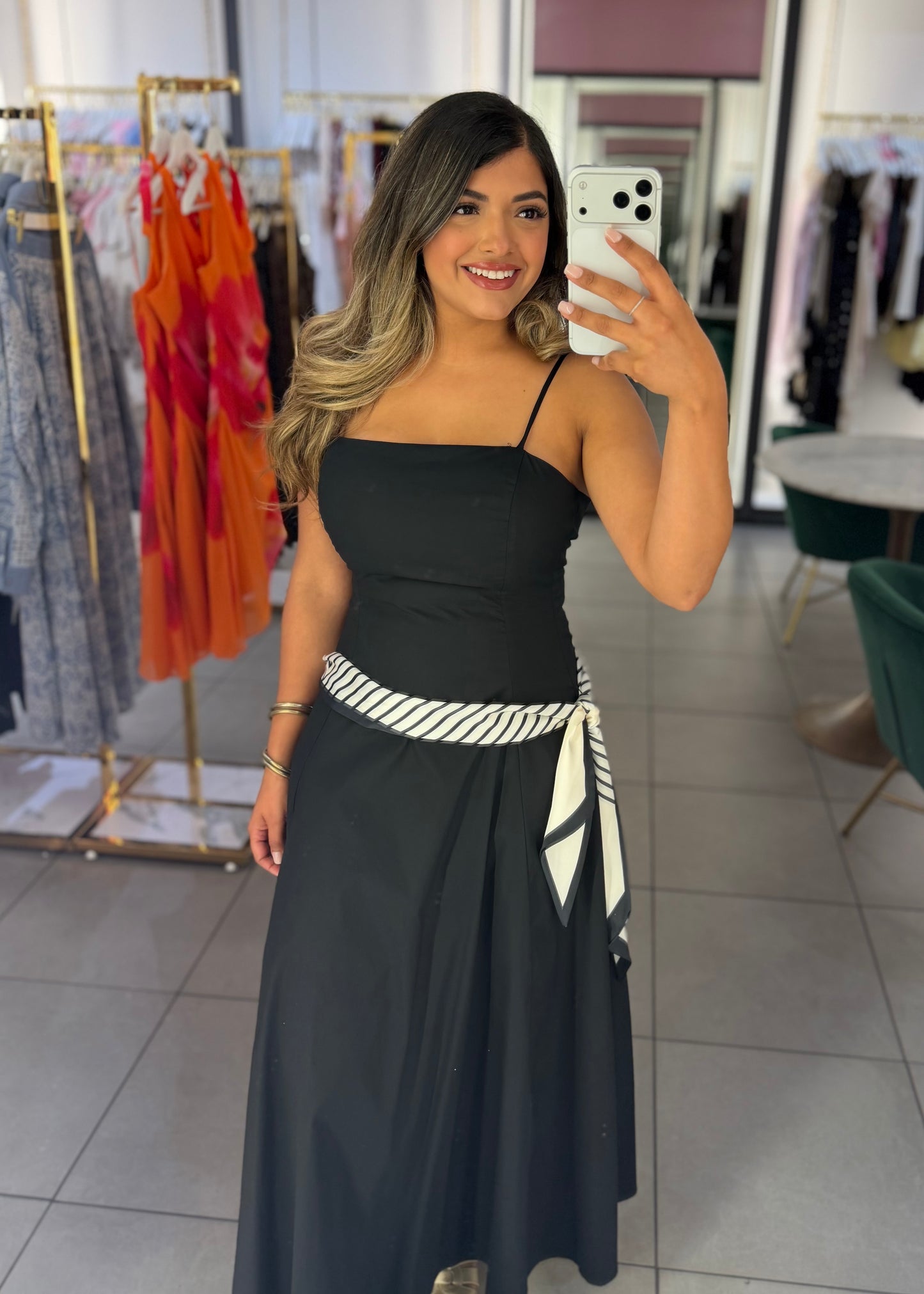 Kayla Scarf Midi Dress