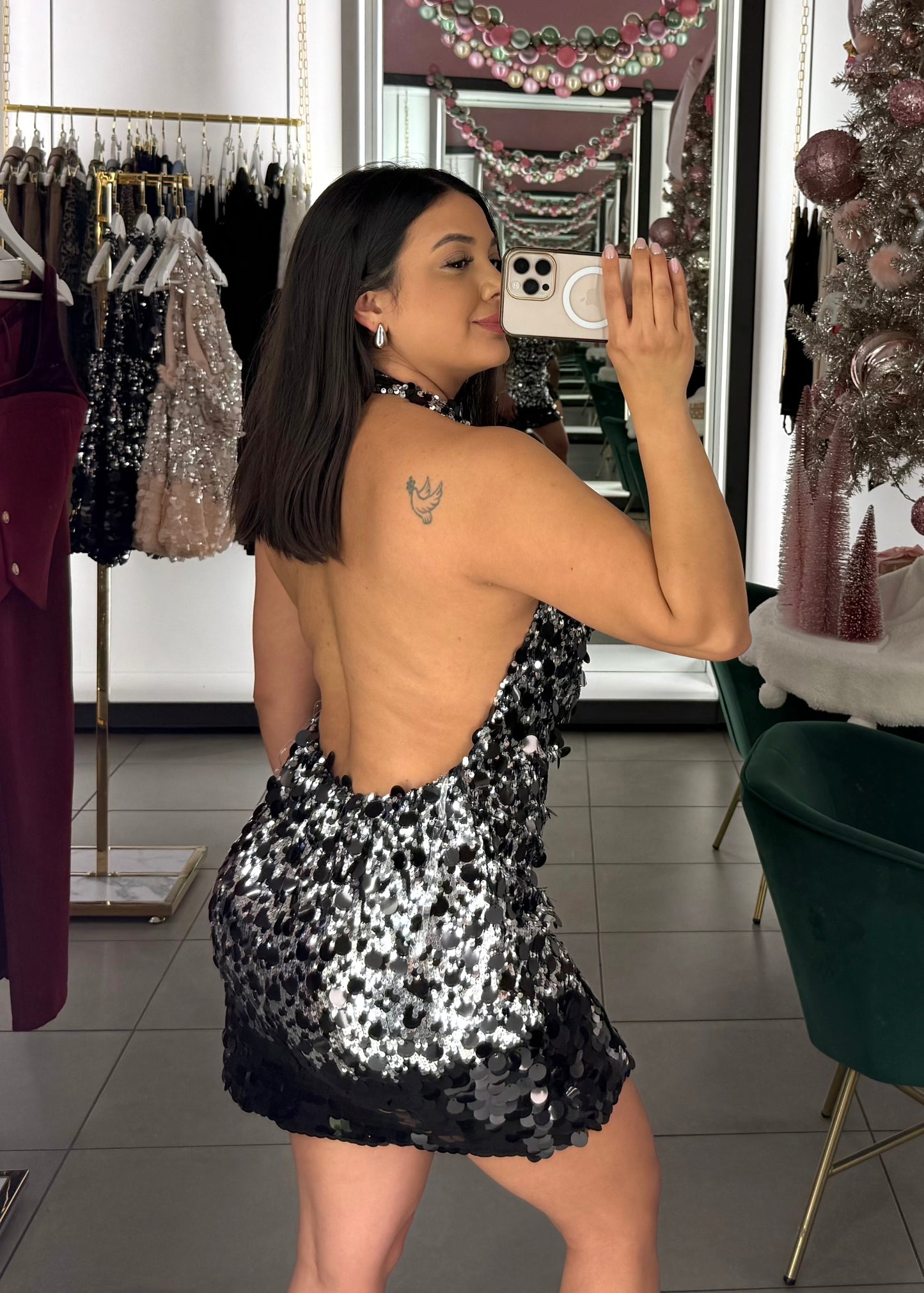 Twinkling Halter Dress