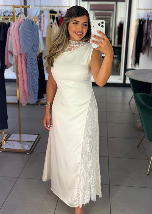 Lavina Satin Lace Maxi