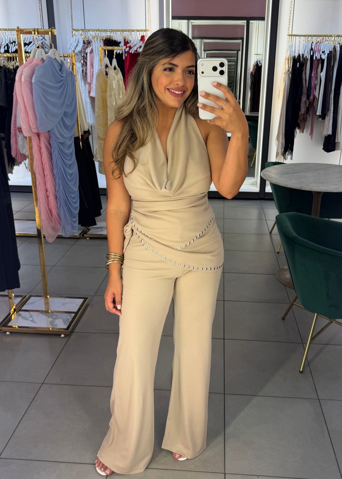 Everly Cowl Neck Pant Set