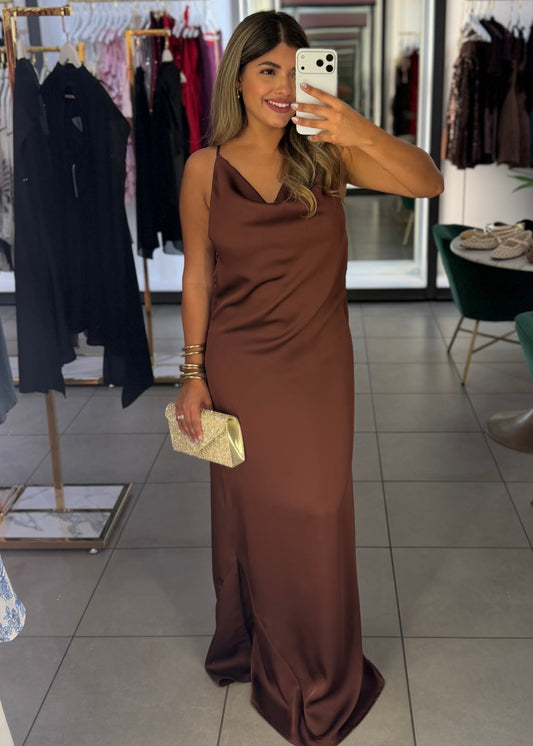 Merlot satin dress
