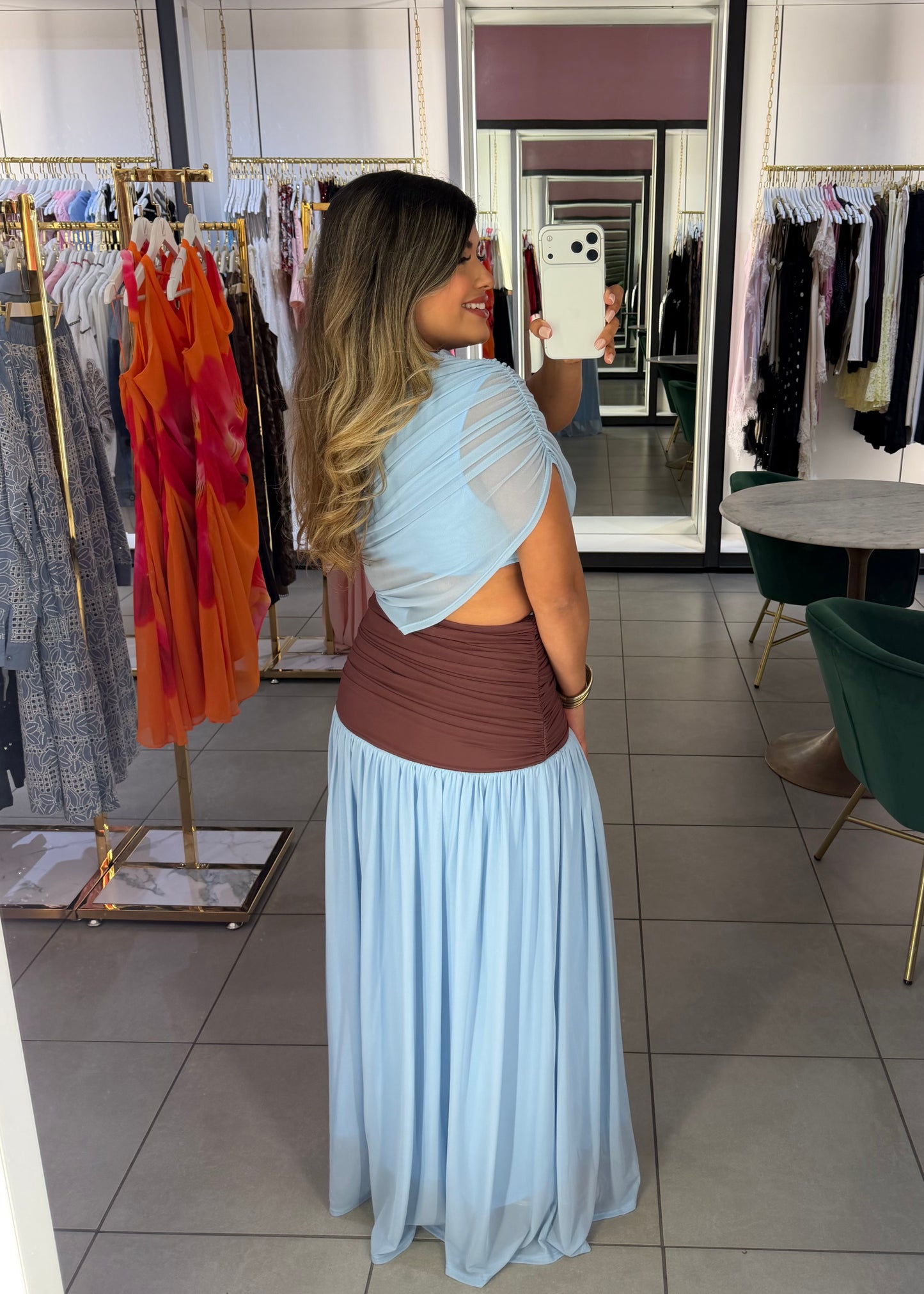 Sofia Contrast Maxi Dress