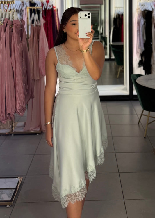 Eliza Lace Asymmetrical Dress