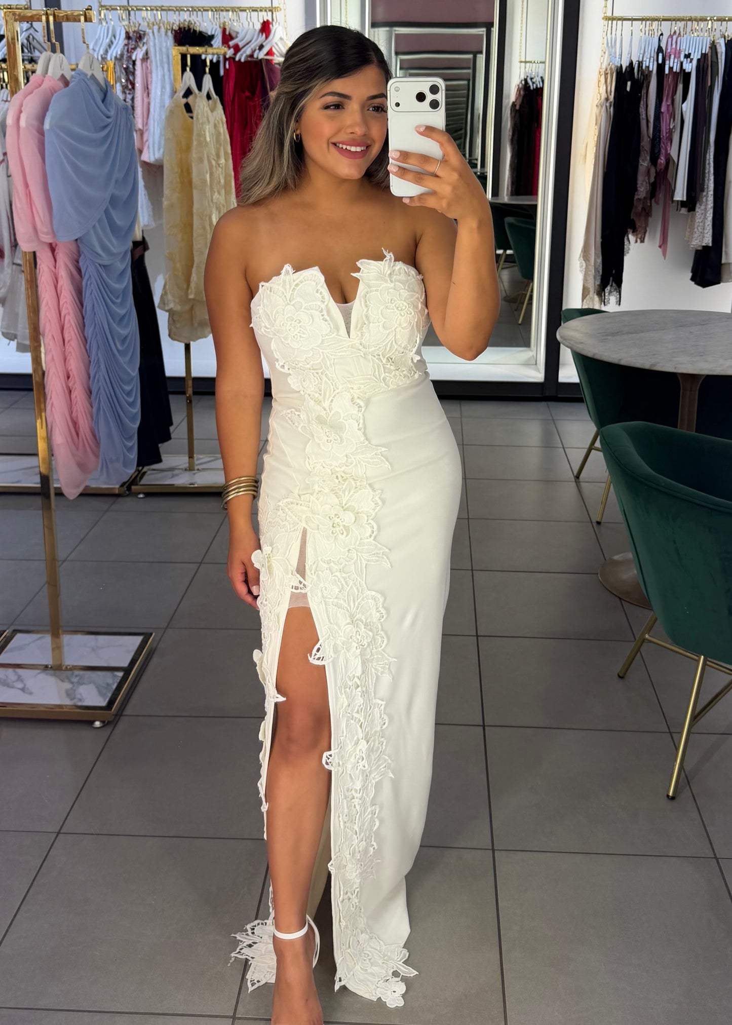 Frances Floral Slit Dress