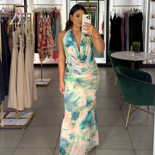 Ocean Bloom Maxi Dress-