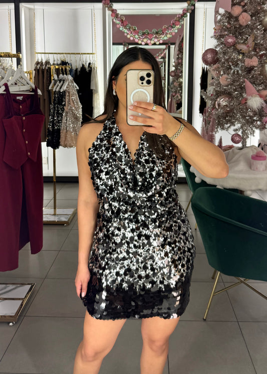 Twinkling Halter Dress