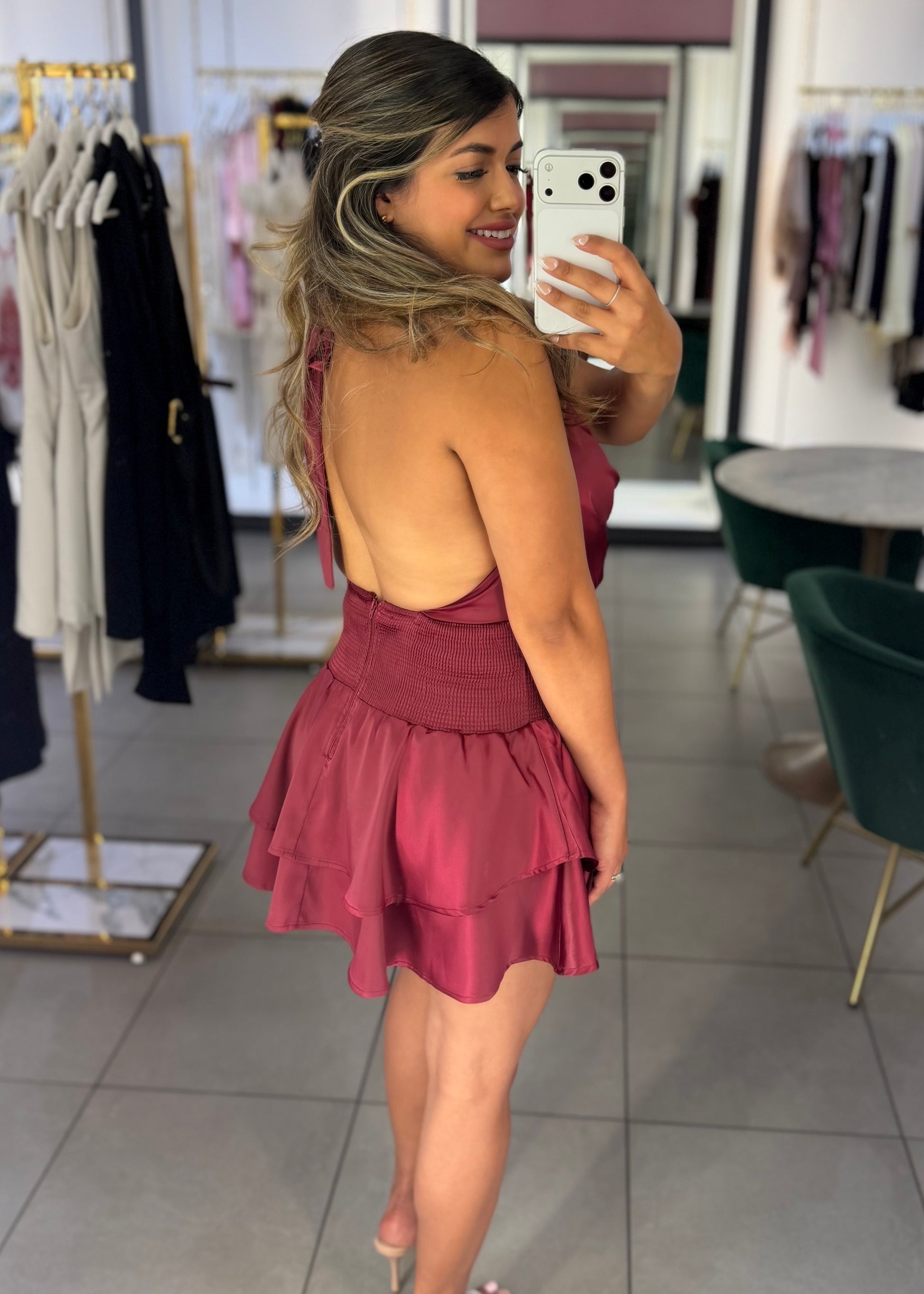 shania mini dress Shania Halter Dress- More colors