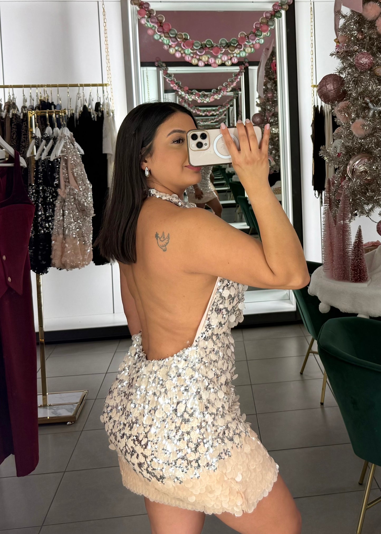 Twinkling Halter Dress