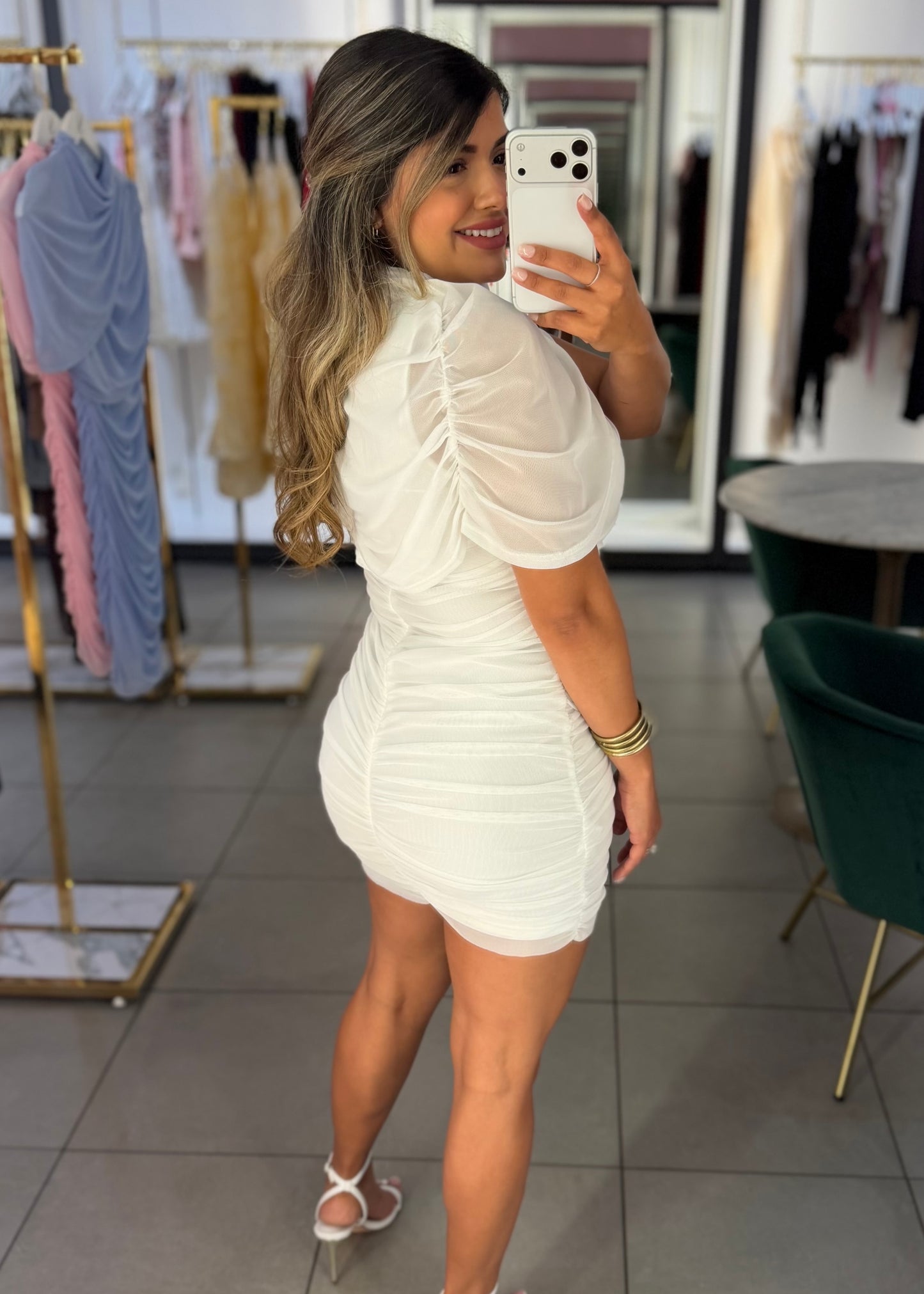 Vale Mesh Mini Dress-More colors
