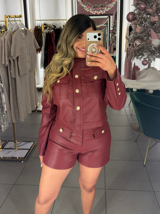 Mistletoe Pleather Set