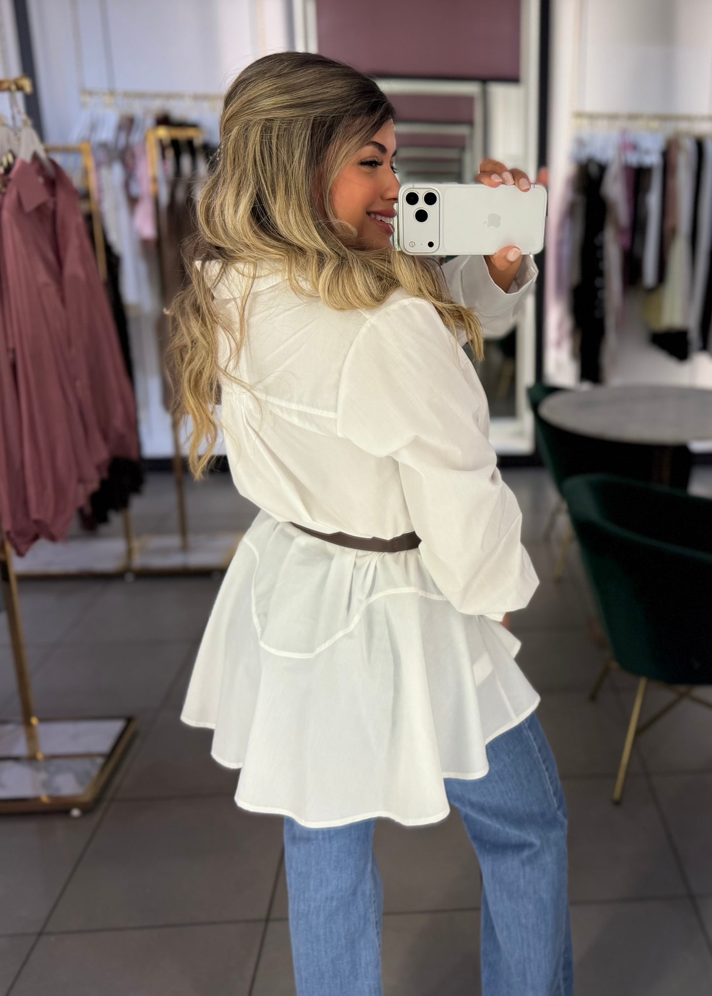 Gracelyn Belted Top