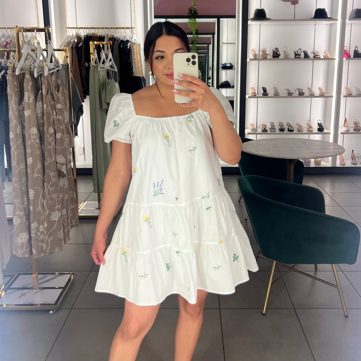 Garden Party Dress-WHITE