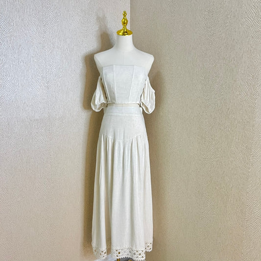 Beachy Skirt Set-Beige
