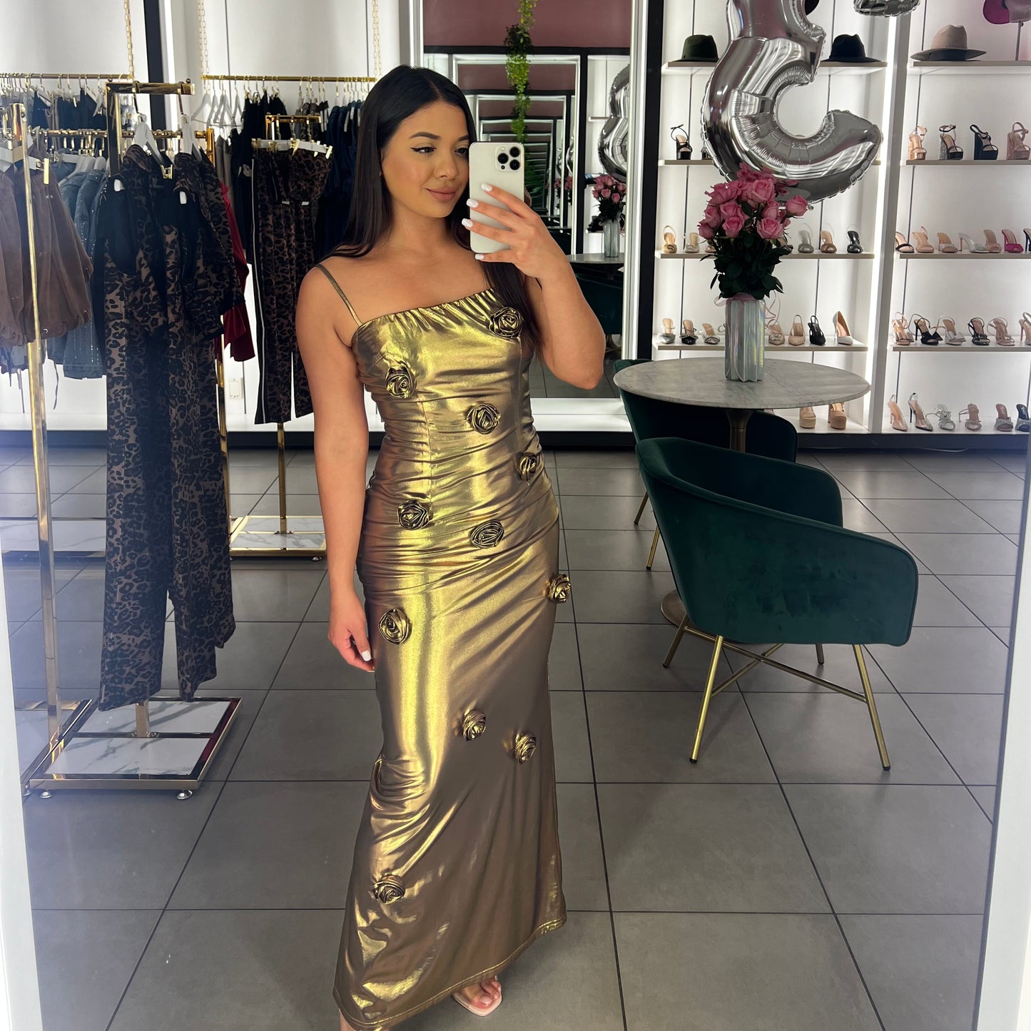 Astrid Rosette Dress-