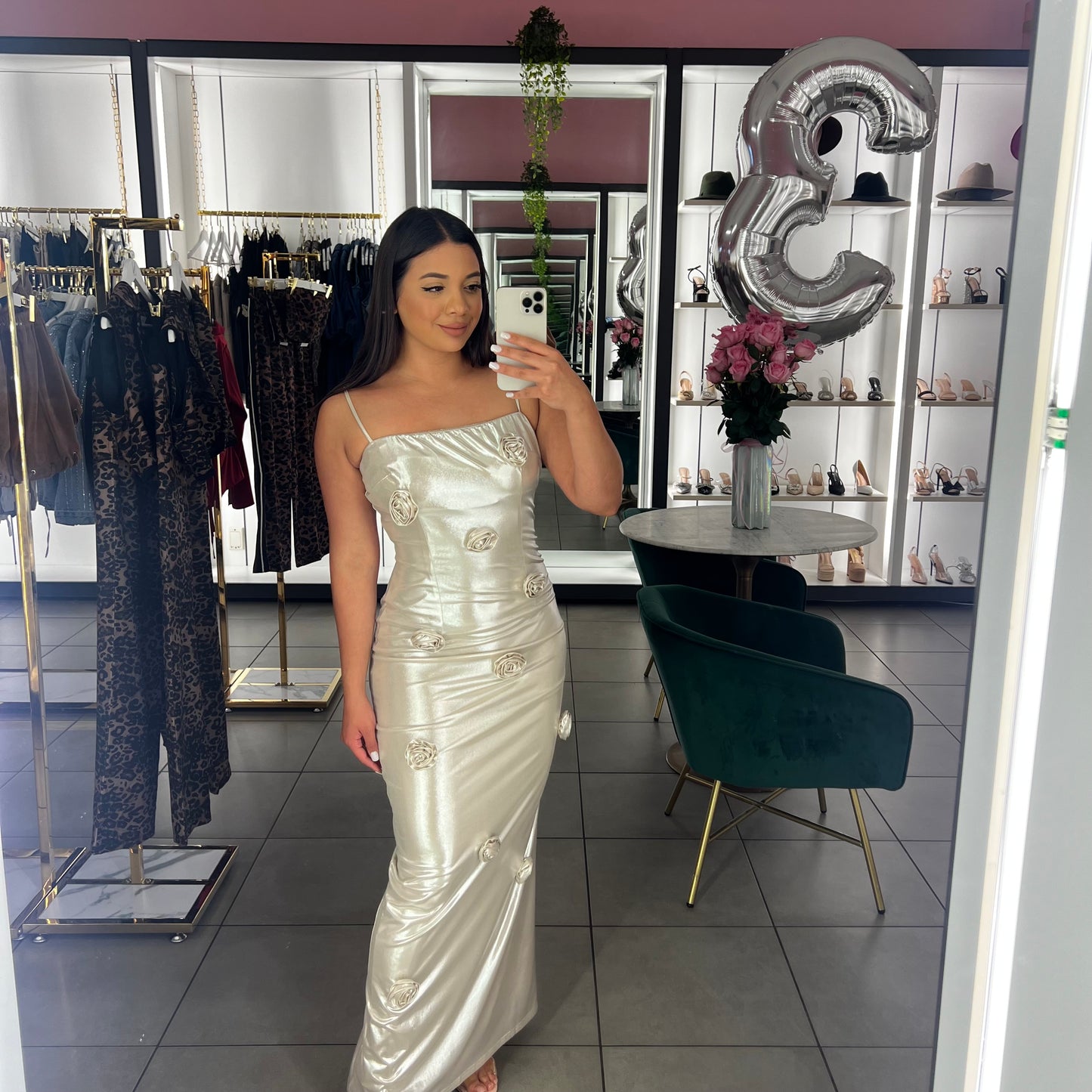 Astrid Rosette Dress-