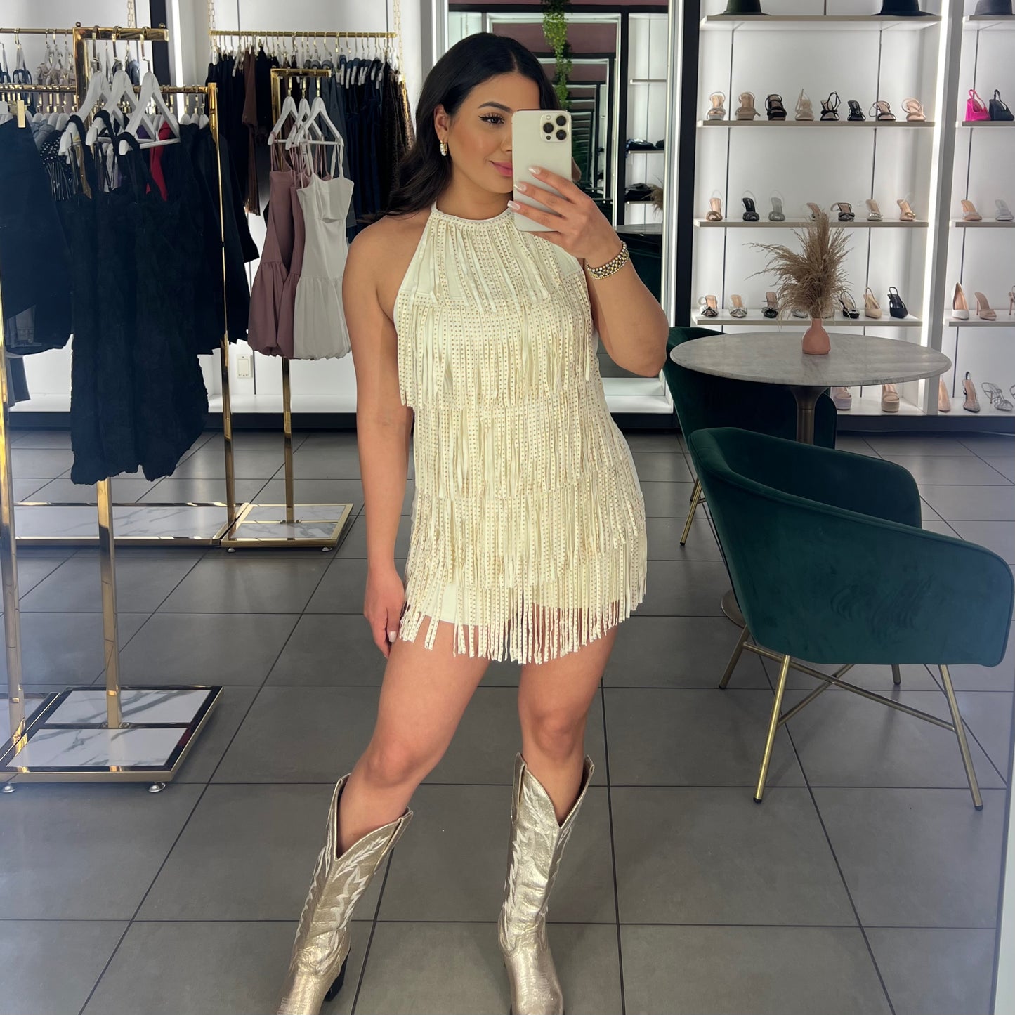 Rodeo Queen Romper-IVORY