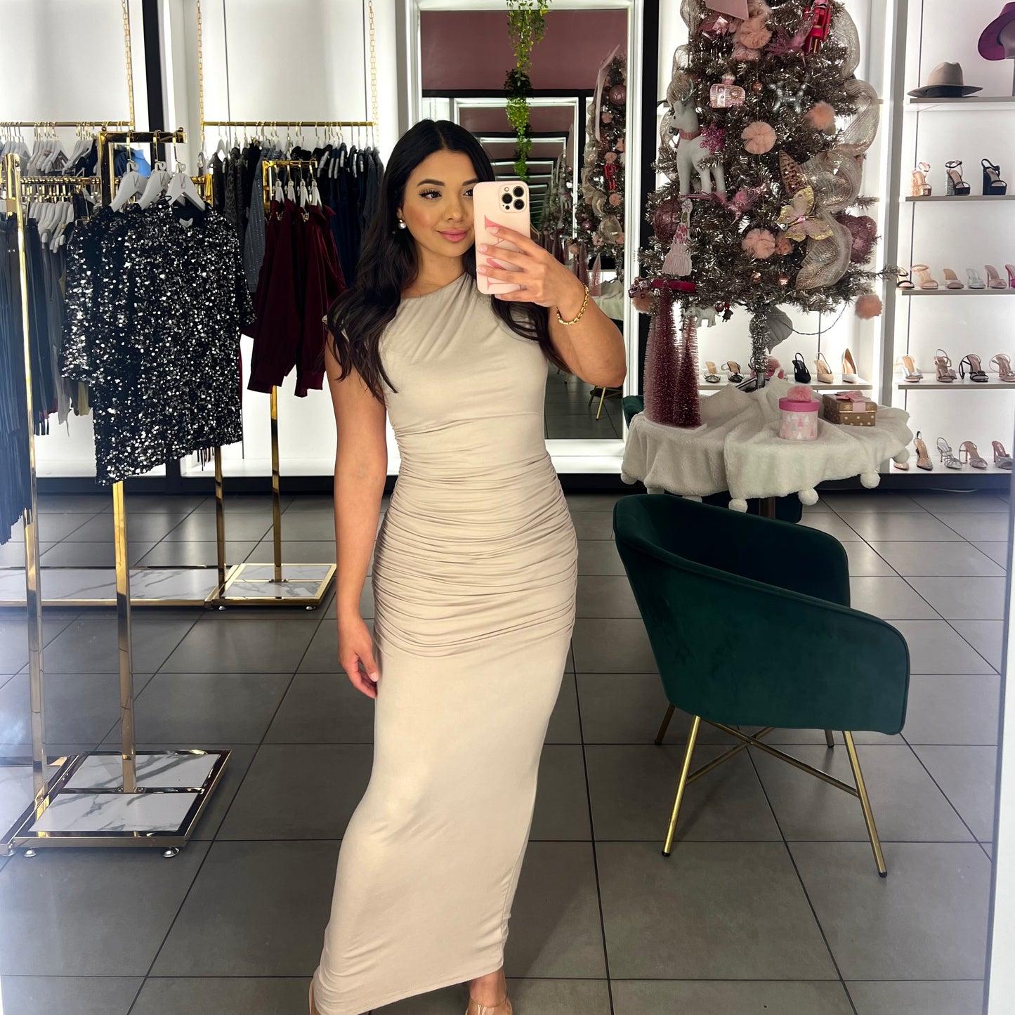 Kami Maxi Dress-TAUPE